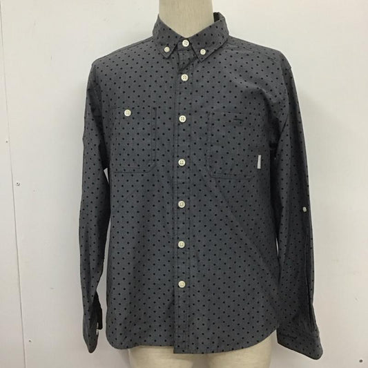 コロンビア Columbia シャツ、ブラウス 長袖 116 PM7975 ボタンダウン M ドット 灰 / グレー / X 黒 / ブラック /  メンズ USED 古着 中古 10108266