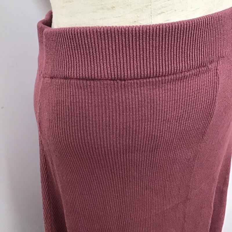 ザラ ZARA スカート ロングスカート ロングスカート ニットスカート フレアスカート S 無地 えんじ / ワインレッド /  レディース USED 古着 中古 10125168