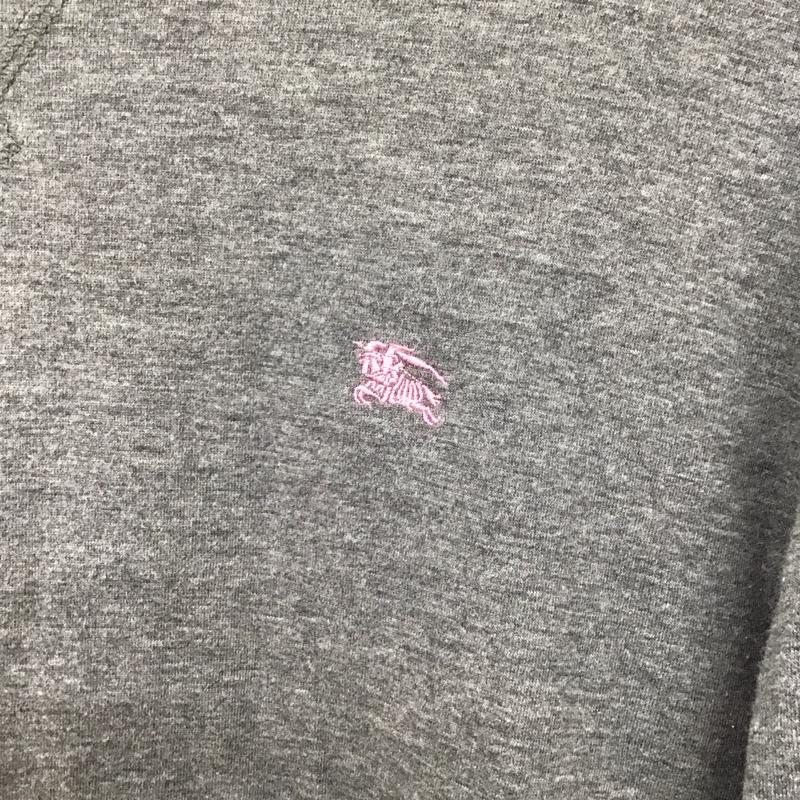 バーバリーブラックレーベル BURBERRY BLACK LABEL カットソー 長袖 長袖カットソー クルーネックカットソー プリントカットソー 3 ロゴ、文字 灰 / グレー /  メンズ USED 古着 中古 10130833