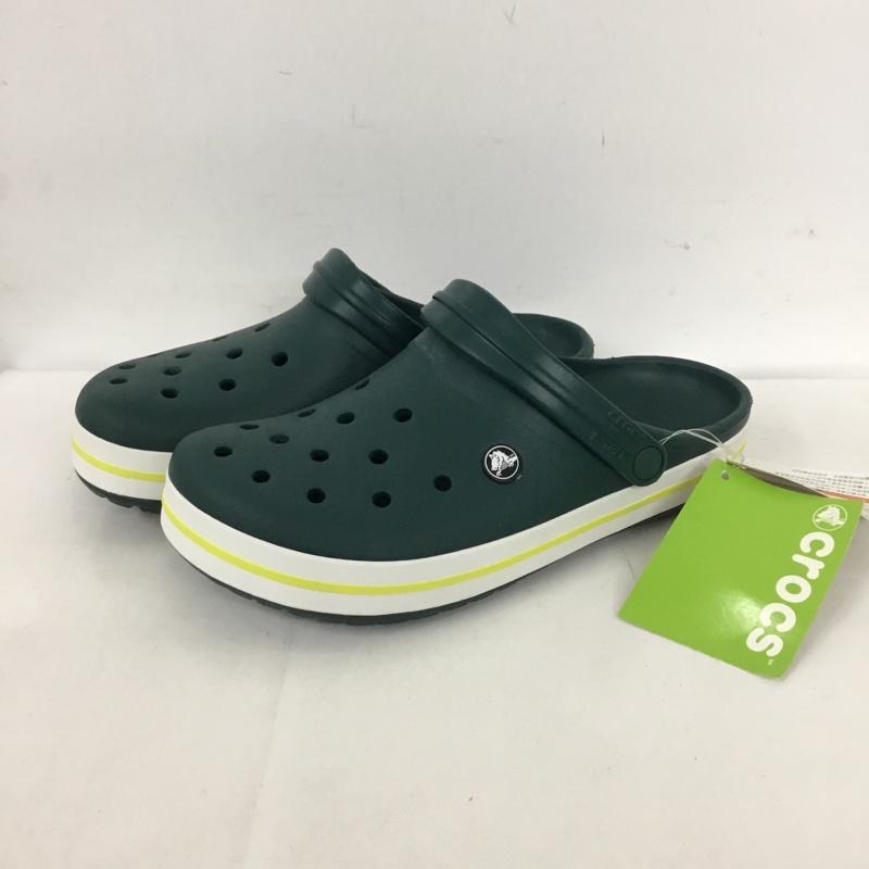 クロックス crocs サンダル サンダル 11016-3S0 クロックバンド Crocband 26.0cm 無地 緑 / グリーン /  メンズ USED 古着 中古 10125482