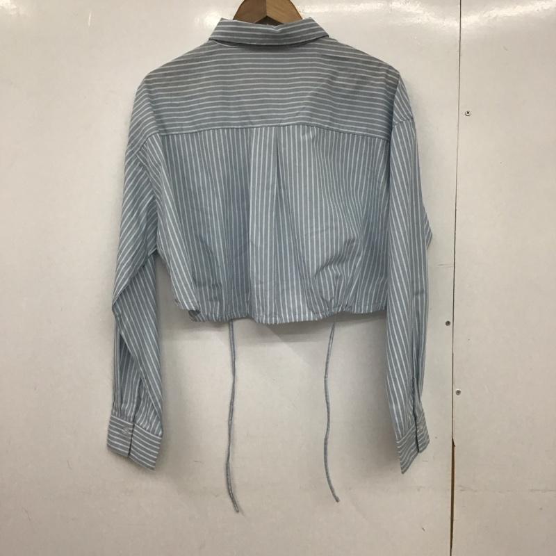 アースミュージックアンドエコロジー earth music&ecology シャツ、ブラウス 長袖 FREE ストライプ 水色 / ライトブルー /  レディース USED 古着 中古 10149389