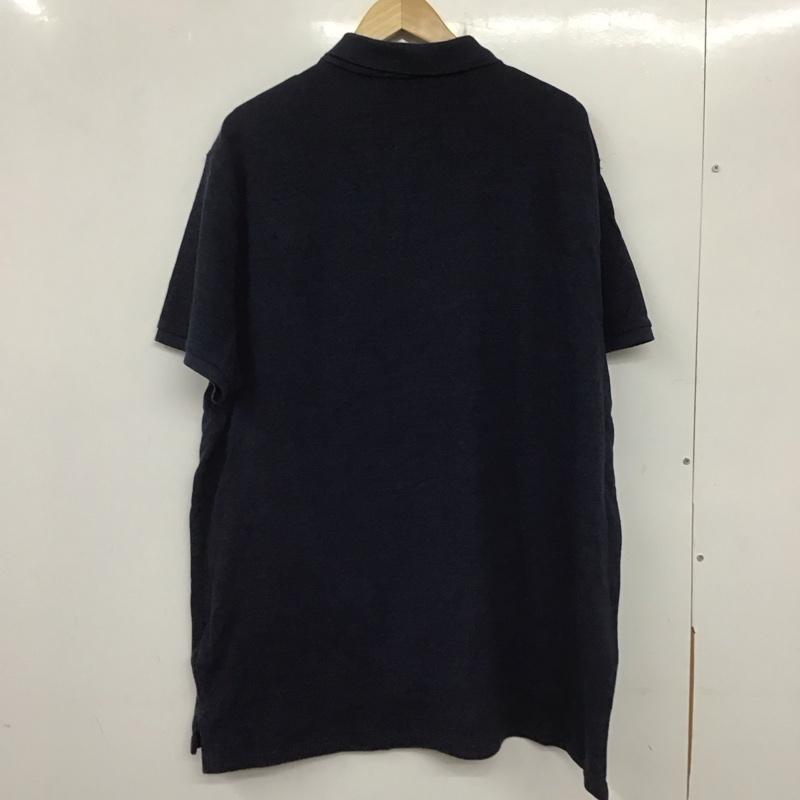 ポロラルフローレン POLO RALPH LAUREN ポロシャツ 半袖 半袖ポロシャツ カラーシャツ 半袖カットソー XXL ロゴ、文字 黒 / ブラック / X 青 / ブルー /  メンズ USED 古着 中古 10138920