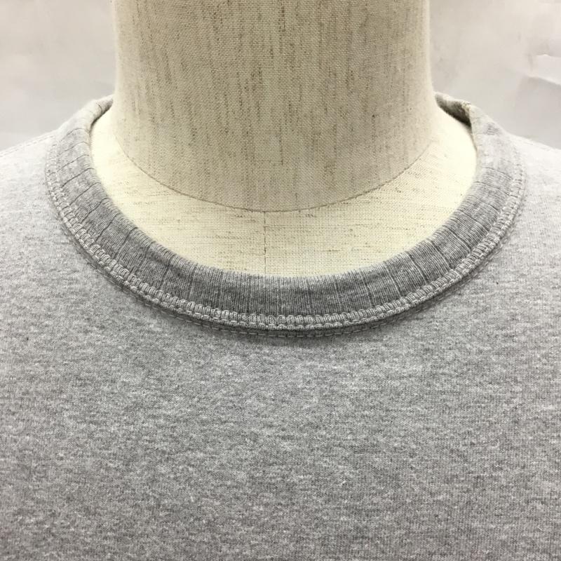 フラットヘッド The Flat Head Tシャツ 長袖 40 ロゴ、文字 X プリント 灰 / グレー /  メンズ USED 古着 中古 10109611
