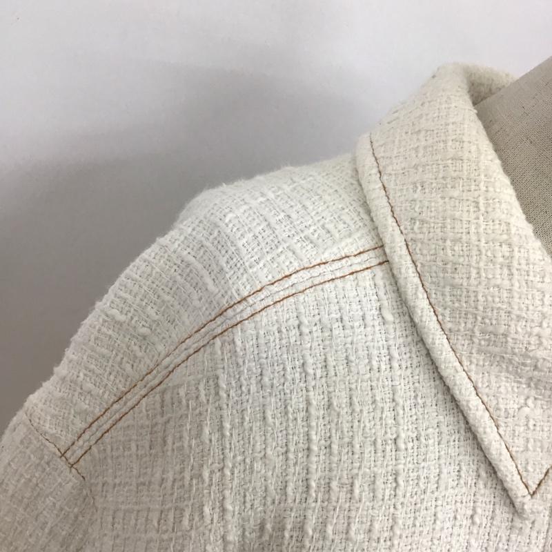 ザラ ZARA ジャケット、上着 ジャケット、ブレザー カジュアルジャケット カラージャケット アウター L 無地 白 / ホワイト /  レディース USED 古着 中古 10124583