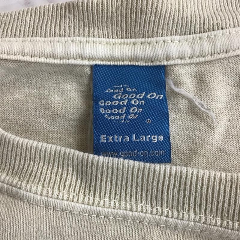 グッドオン Good On Tシャツ 長袖 XL 無地 ベージュ / ベージュ /  メンズ USED 古着 中古 10107893