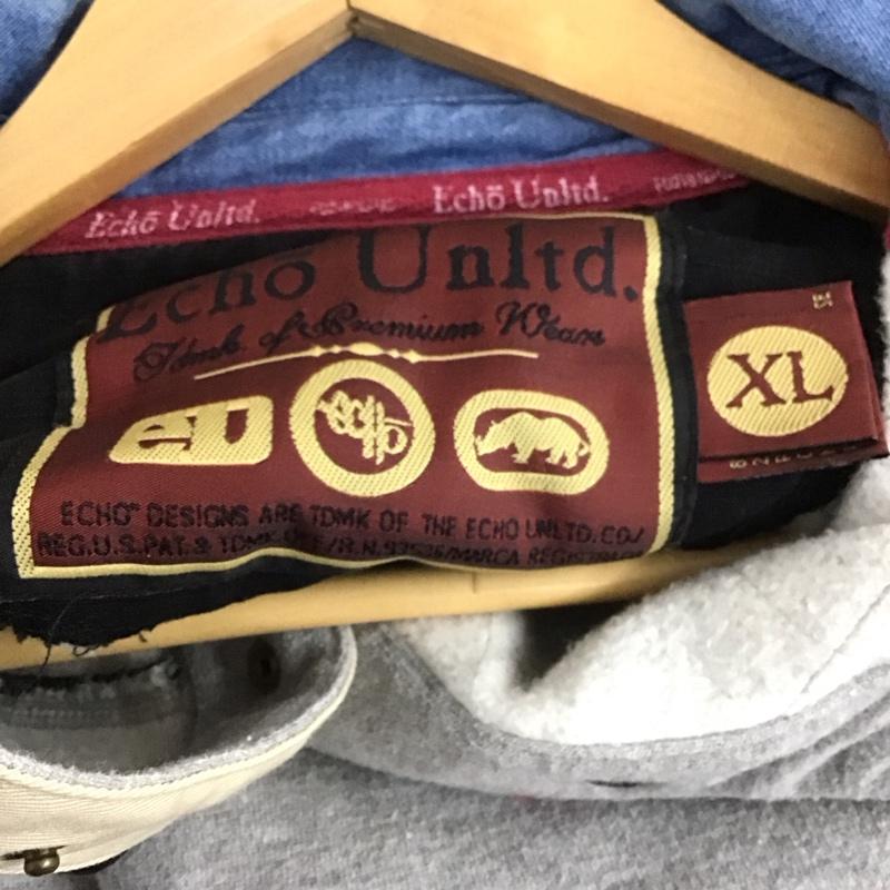 エコーアンリミテッド ECKOUNLTD トレーナー 長袖 長袖トレーナー スウェット プルオーバー XL ロゴ、文字 灰 / グレー /  メンズ USED 古着 中古 10149011