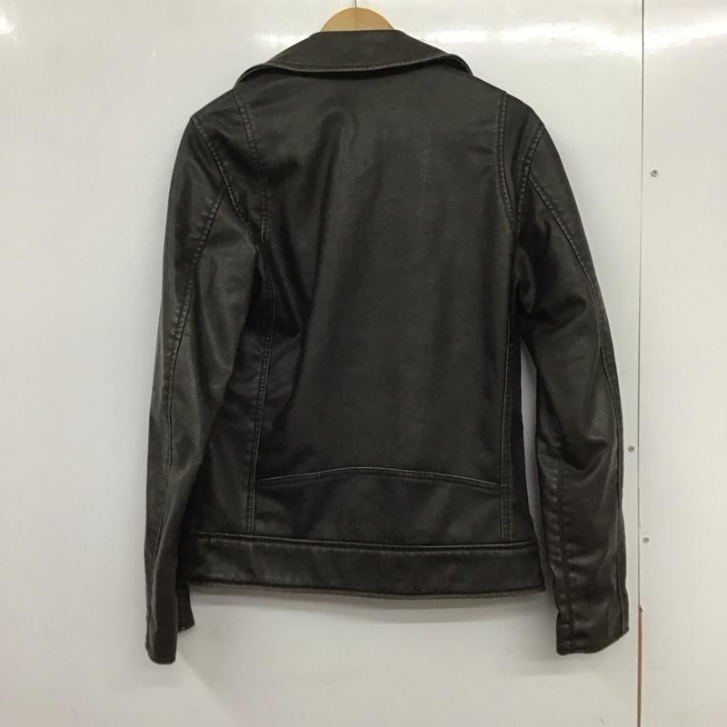 ザラ ZARA ジャケット、上着 ジャケット、ブレザー ライダースジャケット ジップアップジャケット アウター フェイクレザー S 無地 茶 / ブラウン /  メンズ USED 古着 中古 10133381