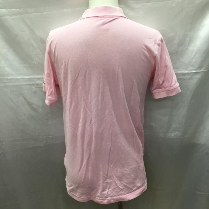 チャンピオン Champion ポロシャツ 半袖 半袖ポロシャツ カラーシャツ 半袖カットソー M ロゴ、文字 桃 / ピンク /  メンズ USED 古着 中古 10115033