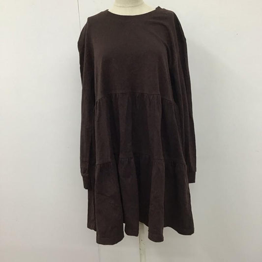 ザラ ZARA チュニック 長袖 S 無地 茶 / ブラウン /  レディース USED 古着 中古 10111601