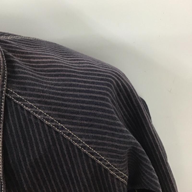 リーバイストラウスアンドコー Levi Strauss & co. ジャケット、上着 ジャンパー、ブルゾン ジップアップデニムジャケット カラージャケット ストライプジャケット ラグラン M ストライプ 紫 / パープル / X 紺 / ネイビー /  メンズ USED 古着 中古 10106785