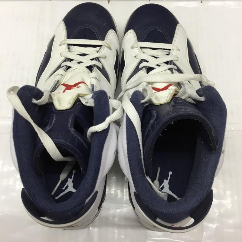 ナイキ NIKE スニーカー スニーカー 384664 130 AIR JORDAN 6 RETRO 28.5cm 箱有 28.5cm ワンポイント 白 / ホワイト / X 紺 / ネイビー /  メンズ USED 古着 中古 10112506