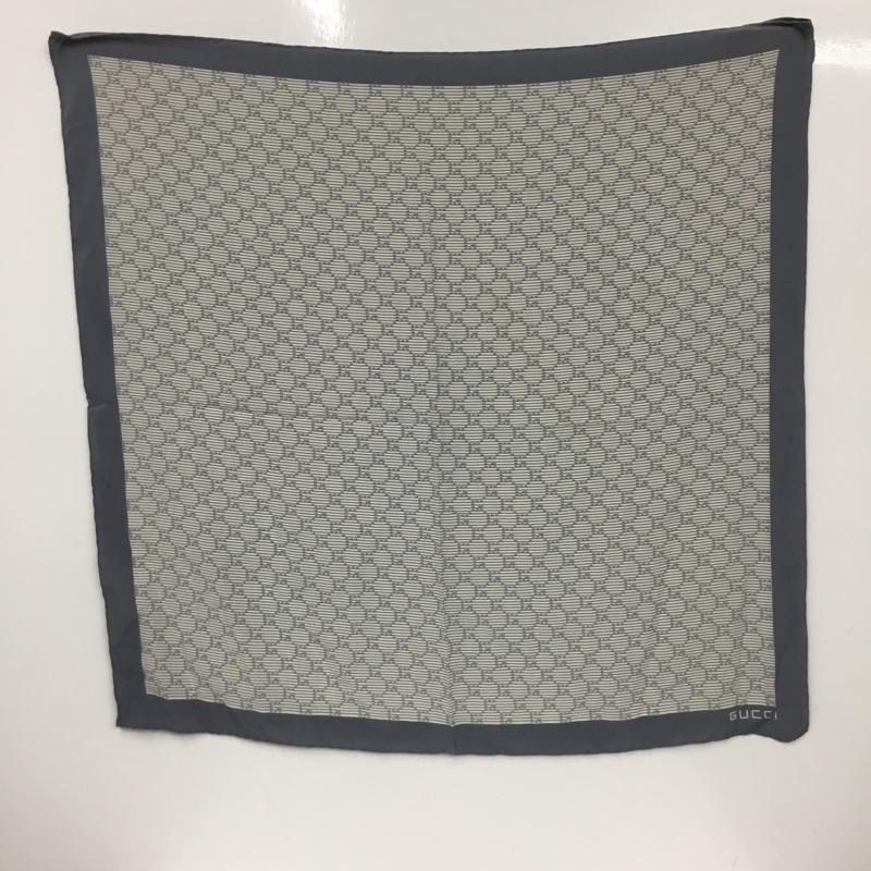 グッチ GUCCI ファッション小物 スカーフ、ポケットチーフ シルク 総柄 灰 / グレー /  レディース USED 古着 中古 10142224