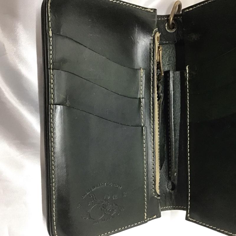 カワタコキンセイ 革蛸謹製 財布 二つ折り レザー ワンポイント 緑 / グリーン /  メンズ USED 古着 中古 10110957