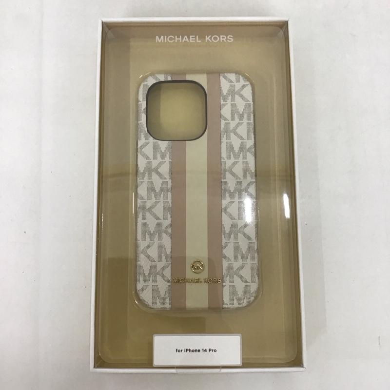 マイケルコース MICHAEL KORS ファッション小物 ファッション小物 MKSTVNLWPIP2261P Slim Wrap Case Stripe iPhone 14 Pro iPhoneケース ロゴ、文字 ベージュ / ベージュ /  レディース USED 古着 中古 10123147