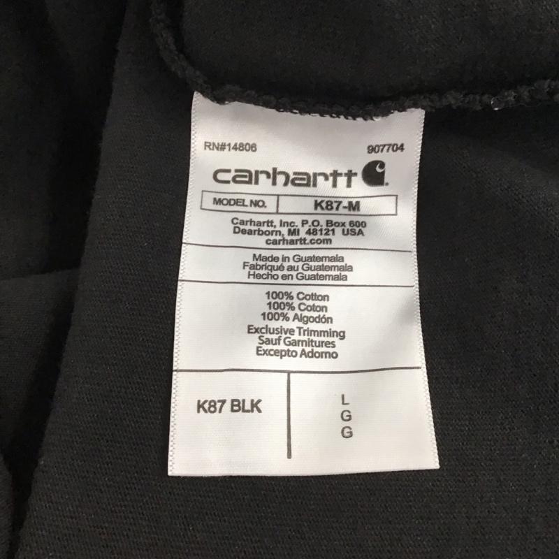 カーハート Carhartt Tシャツ 半袖 半袖カットソー プリントTシャツ クルーネックカットソー L ロゴ、文字 黒 / ブラック /  メンズ USED 古着 中古 10143245