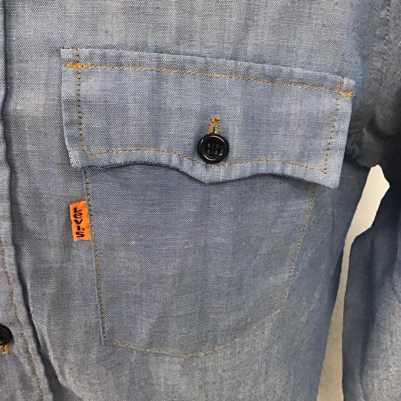 リーバイス Levi s シャツ、ブラウス 長袖 長袖シャツ 無地シャツ カラーシャツ 70s ヴィンテージ M 無地 インディゴ / インディゴ /  メンズ USED 古着 中古 10125328