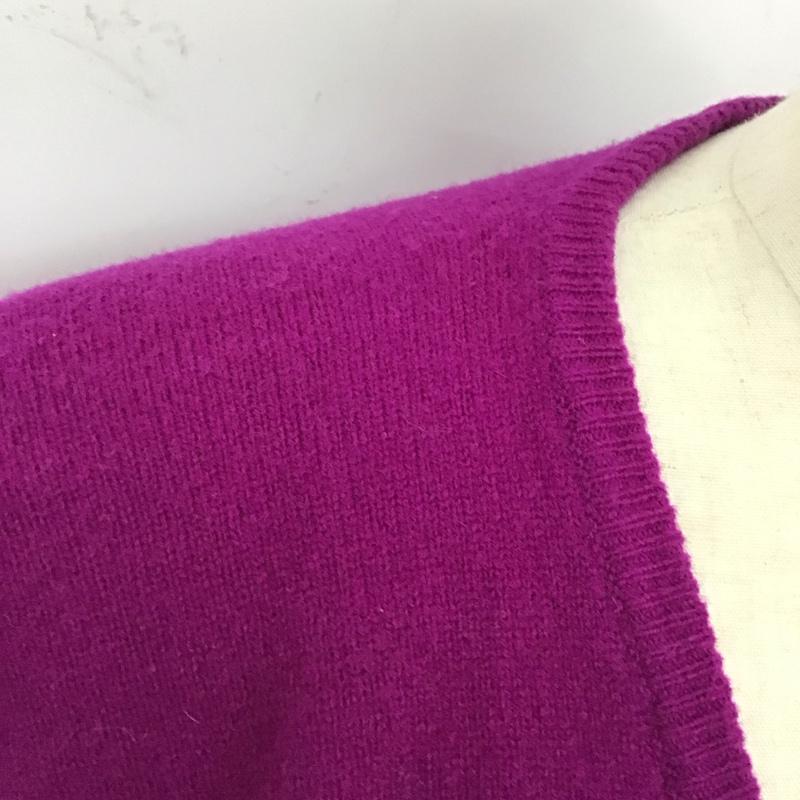 ポロバイラルフローレン Polo by RALPH LAUREN ニット、セーター 長袖 長袖ニットカットソー ニット セーター Vネックニット L ロゴ、文字 紫 / パープル /  メンズ USED 古着 中古 10120628