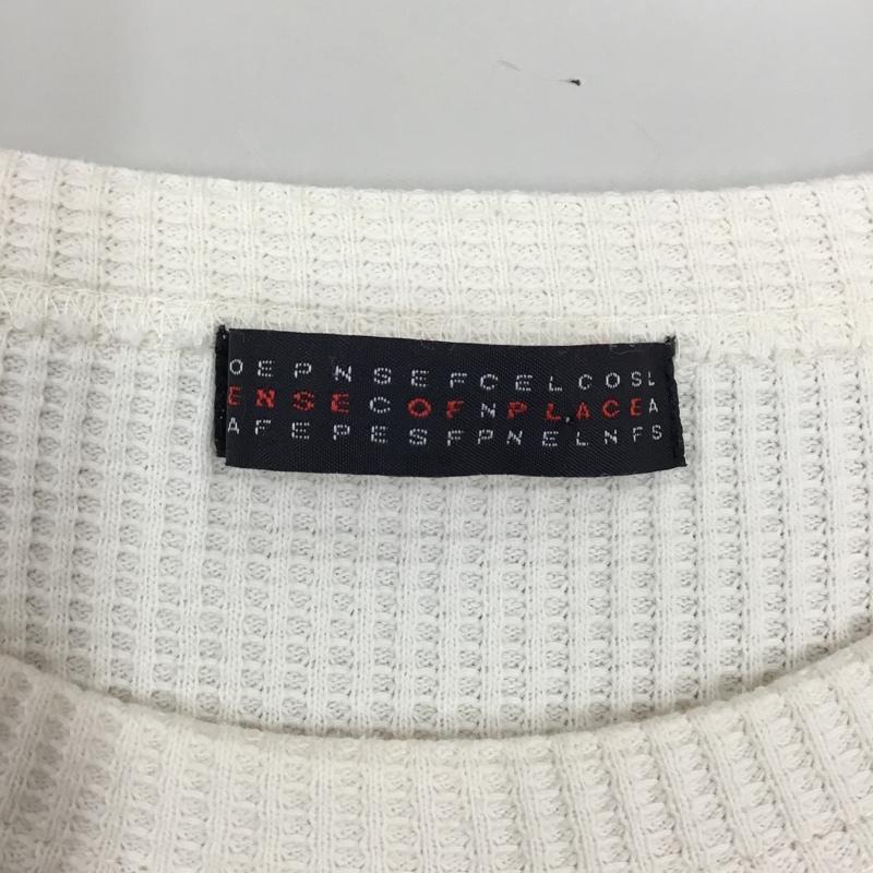 センスオブプレイスバイアーバンリサーチ SENSE OF PLACE by URBAN RESEARCH カットソー 半袖 AA65-11A030 ワッフル サーマル L 無地 アイボリー / アイボリー /  メンズ USED 古着 中古 10116084