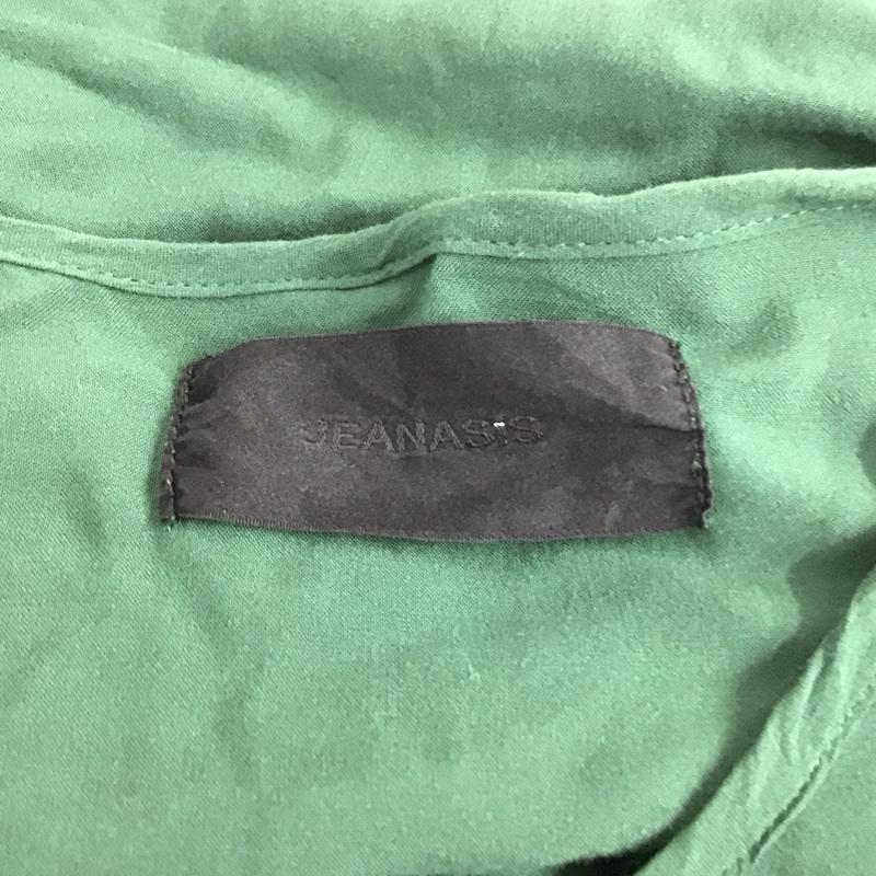 ジーナシス JEANASIS ワンピース ミニスカート 半袖ワンピース ヘンリーネックワンピース フレアスカート FREE 刺繍 緑 / グリーン /  レディース USED 古着 中古 10109852