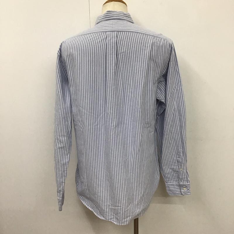 ラルフローレン RALPHLAUREN シャツ、ブラウス 長袖 長袖シャツ カラーシャツ 長袖カットソー ストライプシャツ L ストライプ 白 / ホワイト / X 水色 / ライトブルー /  メンズ USED 古着 中古 10114647