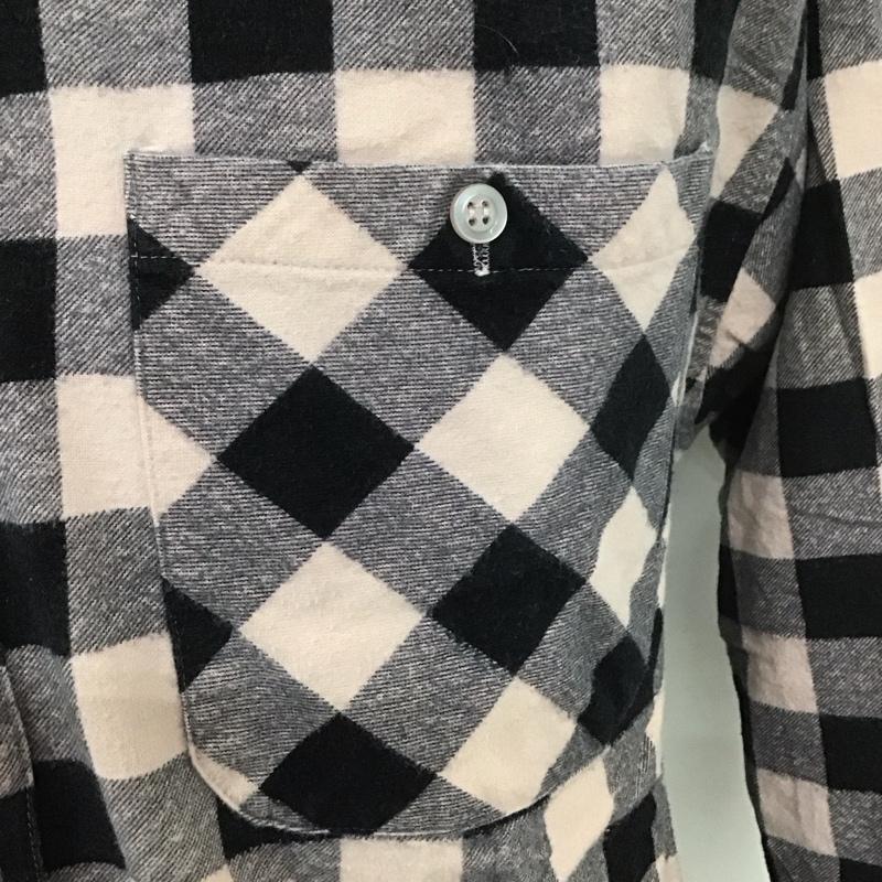 古着 USED シャツ、ブラウス 長袖 M チェック 黒 / ブラック / X 桃 / ピンク /  メンズ USED 古着 中古 10107047