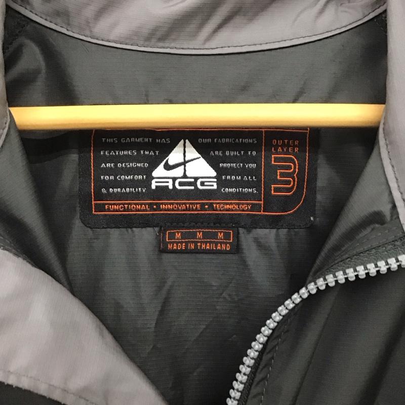 ナイキ エィシージー NIKE ACG ジャケット、上着 ジャンパー、ブルゾン ジップアップジャケット ナイロンジャケット アウター スタンドカラー 90s M ロゴ、文字 黒 / ブラック /  メンズ USED 古着 中古 10139541