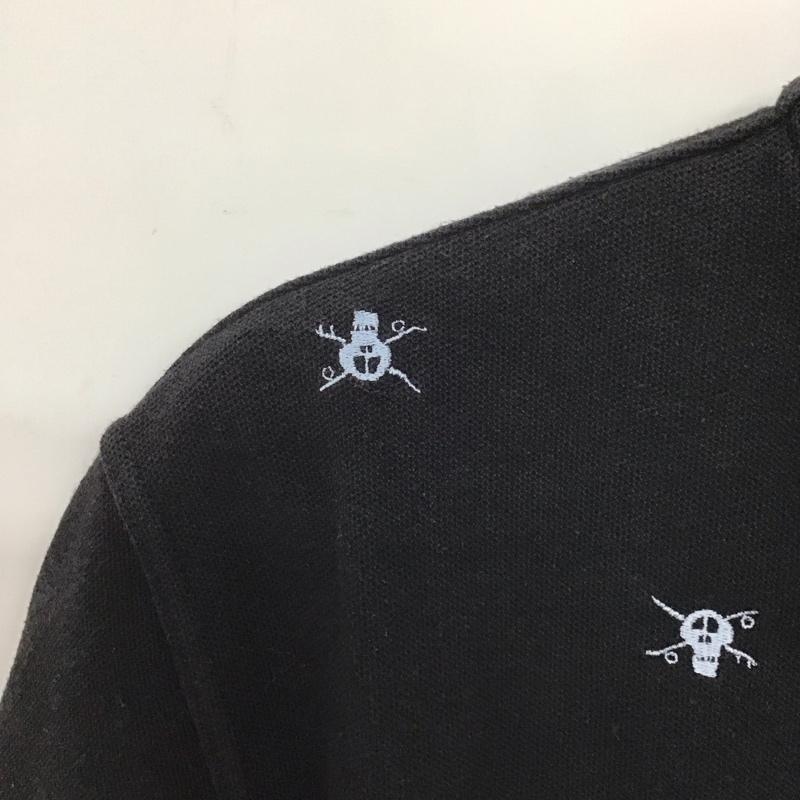 ステューシー STUSSY ポロシャツ 半袖 半袖ポロシャツ 半袖カットソー カラーシャツ XL ロゴ、文字 黒 / ブラック /  メンズ USED 古着 中古 10132569