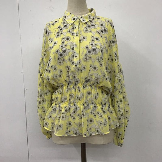 ザラ ZARA シャツ、ブラウス 長袖 2928 160 047 シアー S 花柄 黄 / イエロー /  レディース USED 古着 中古 10111434