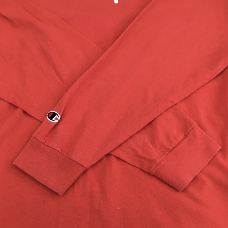 チャンピオン Champion Tシャツ 長袖 Champion 長袖Tシャツ XL プリント 赤 / レッド /  メンズ USED 古着 中古 10129897