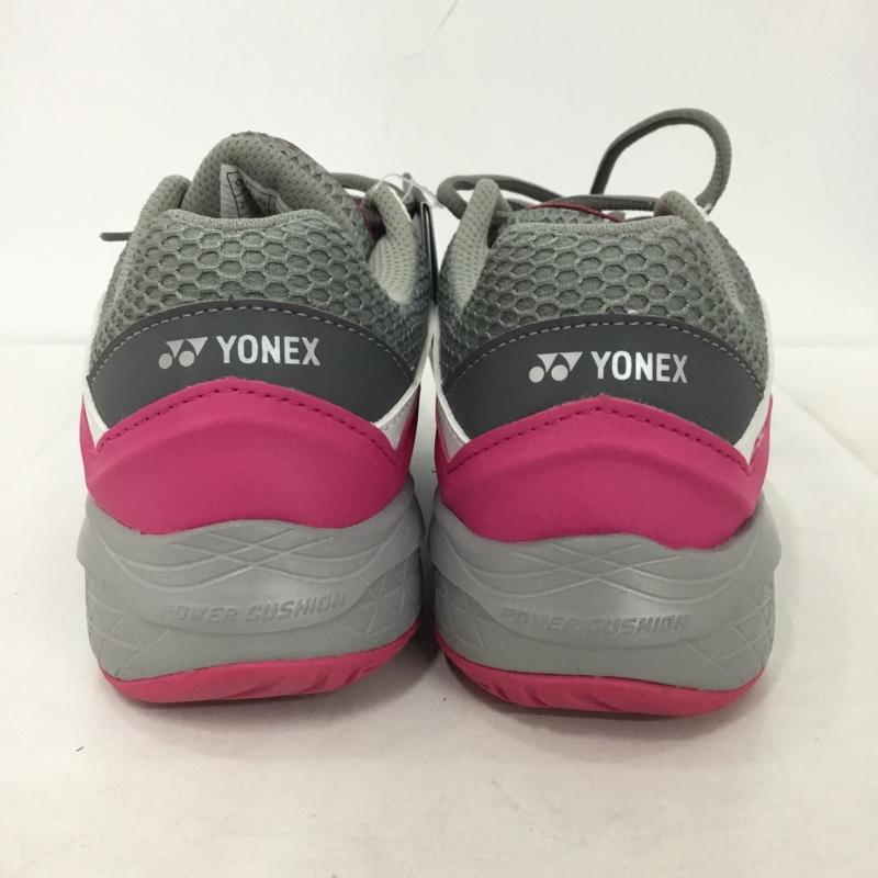 ヨネックス YONEX スニーカー スニーカー SHT103 テニスシューズ パワークッション103 箱有 23.5cm 23.5cm ロゴ、文字 白 / ホワイト / X 灰 / グレー / X 桃 / ピンク /  レディース USED 古着 中古 10147968