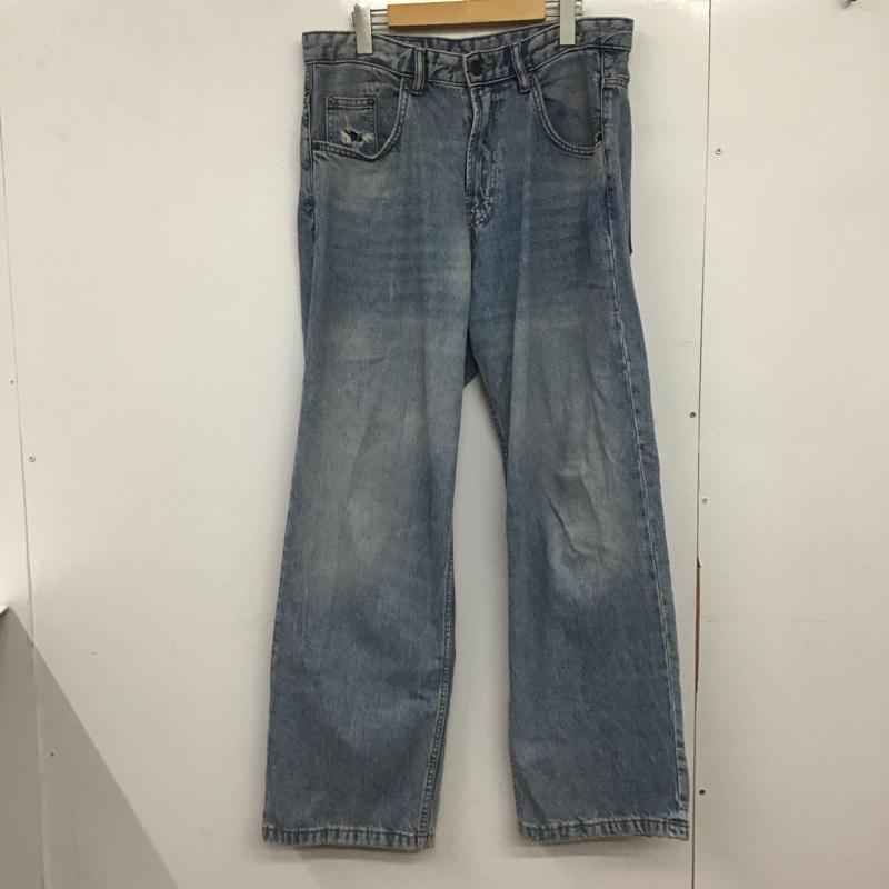 ザラ ZARA パンツ デニム、ジーンズ デニムパンツ ワイドパンツ カジュアルパンツ 38 無地 水色 / ライトブルー /  メンズ USED 古着 中古 10148577