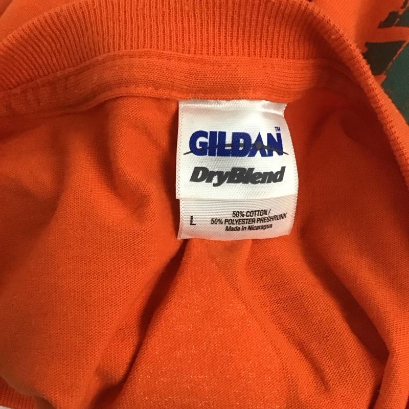 古着 USED Tシャツ 半袖 半袖カットソー プリントTシャツ クルーネックカットソー L プリント 橙 / オレンジ /  メンズ USED 古着 中古 10127425