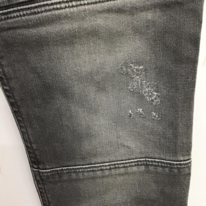 ザラメン ZARA MAN パンツ デニム、ジーンズ デニムパンツ スリムパンツ カジュアルパンツ ストレッチパンツ 36 ダメージ加工 ダークグレー / ダークグレー /  メンズ USED 古着 中古 10149738