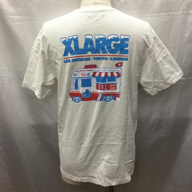 エクストララージ XLARGE Tシャツ 半袖 半袖カットソー プリントTシャツ クルーネックカットソー M プリント 白 / ホワイト /  メンズ USED 古着 中古 10122891