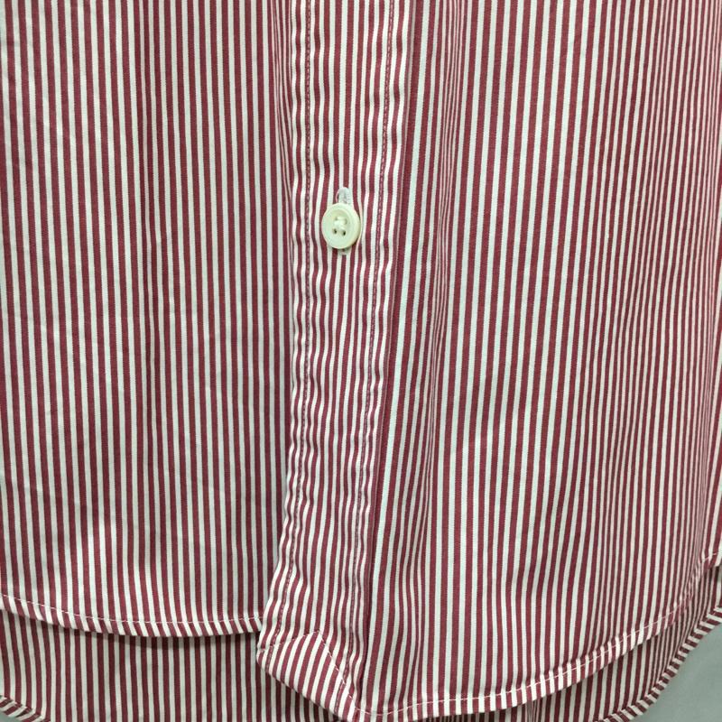 ポロバイラルフローレン Polo by RALPH LAUREN シャツ、ブラウス 長袖 HS-RL-HW3632 丸襟 L ストライプ 白 / ホワイト / X 赤 / レッド /  メンズ USED 古着 中古 10112886