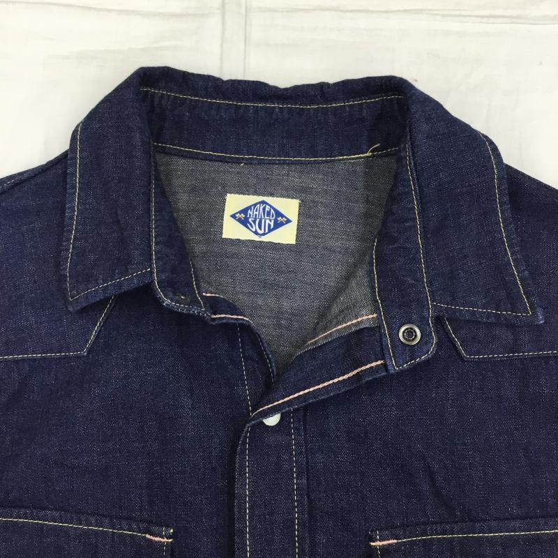 ネイキッドサン naked sun シャツ、ブラウス 長袖 M 無地 インディゴ / インディゴ /  メンズ USED 古着 中古 10138268