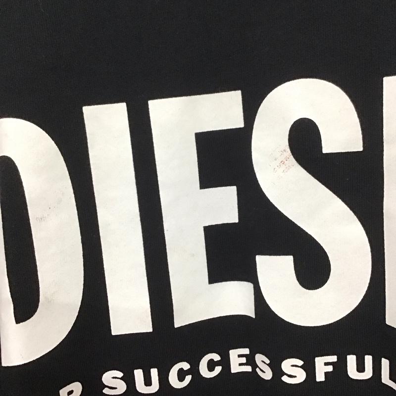 ディーゼル DIESEL トレーナー 長袖 長袖トレーナー スウェット クルーネック プルオーバー L ロゴ、文字 黒 / ブラック /  メンズ USED 古着 中古 10137727