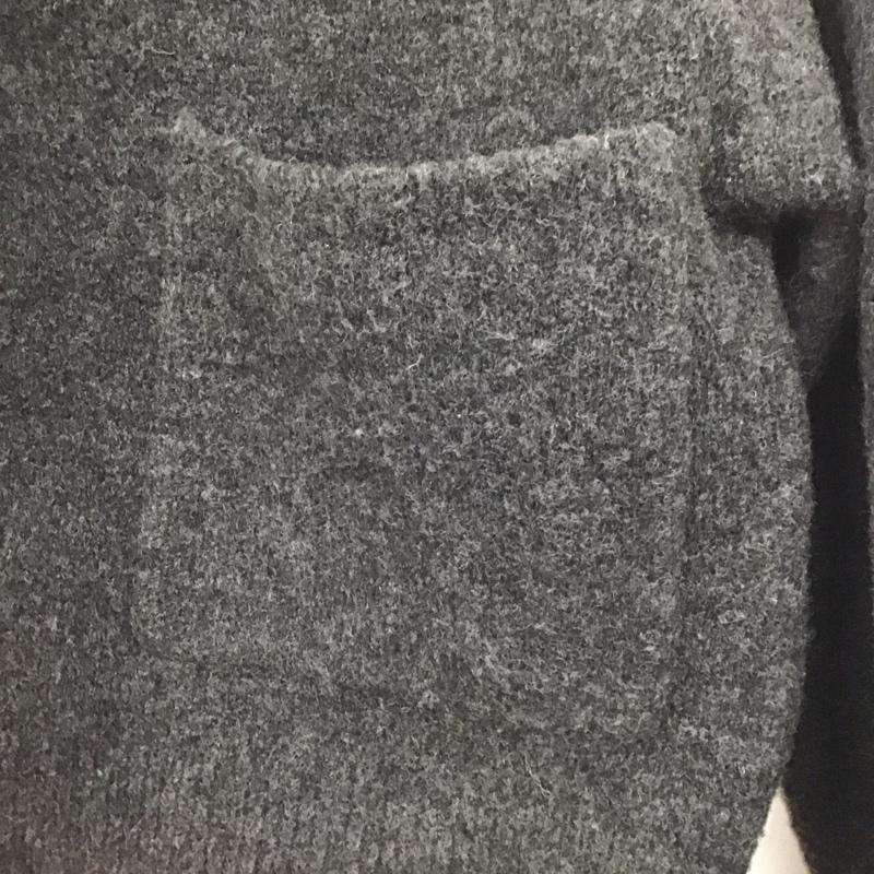 ザラ ZARA カーディガン 長袖 5536 153 807 クルーネック ショート丈 クロップド丈 XS 無地 ダークグレー / ダークグレー /  レディース USED 古着 中古 10143790