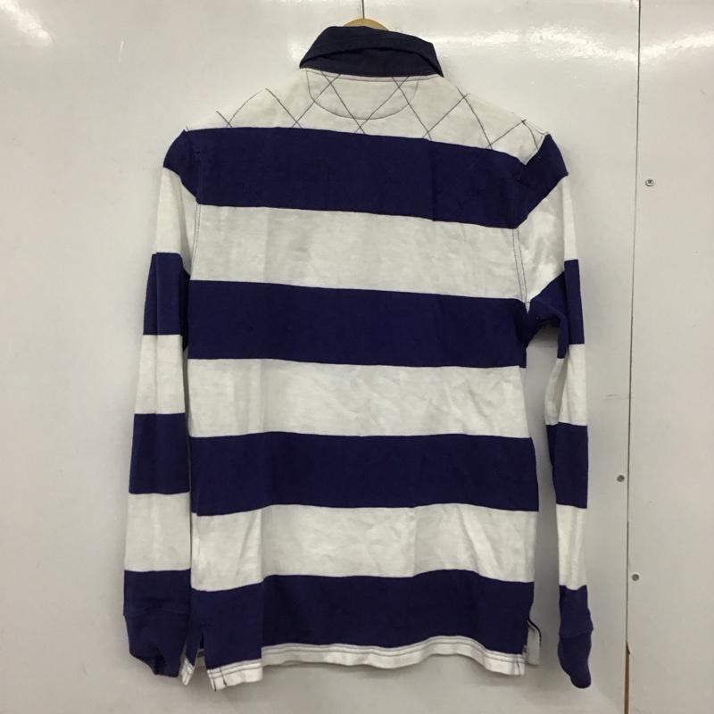 ポロラルフローレン POLO RALPH LAUREN ポロシャツ 長袖 長袖ポロシャツ 長袖カットソー カラーシャツ XS ボーダー柄 白 / ホワイト / X 青 / ブルー /  メンズ USED 古着 中古 10150884