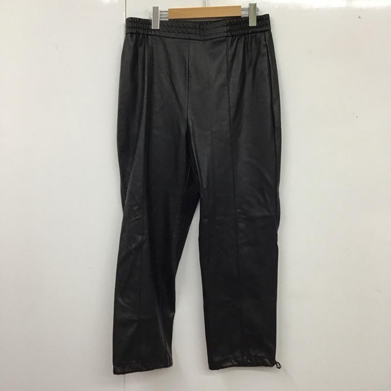 ザラ ZARA ボトムス ボトムス 7102 154 800 フェイクレザーパンツ L 無地 黒 / ブラック /  レディース USED 古着 中古 10120864