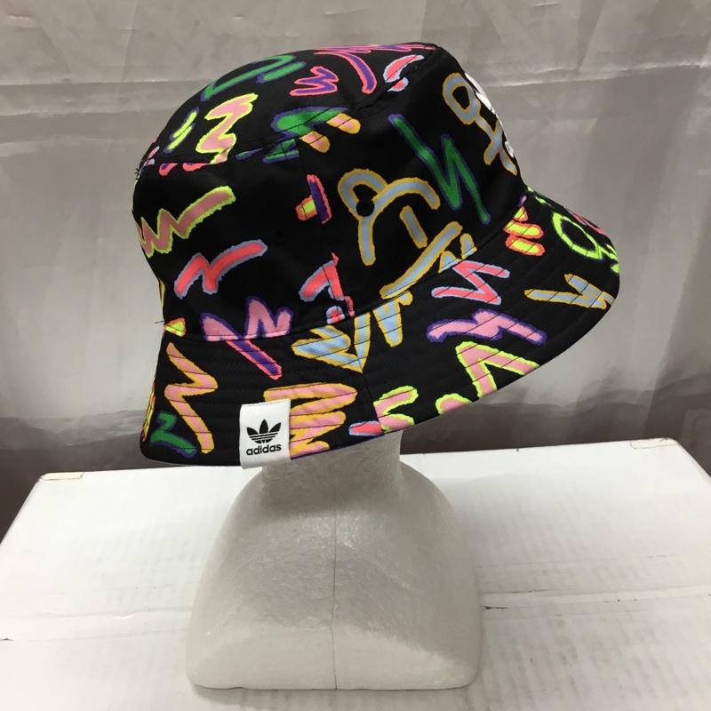 アディダス adidas 帽子 ハット バケットハット リバーシブル ロゴ、文字 マルチカラー / マルチカラー /  メンズ USED 古着 中古 10110174