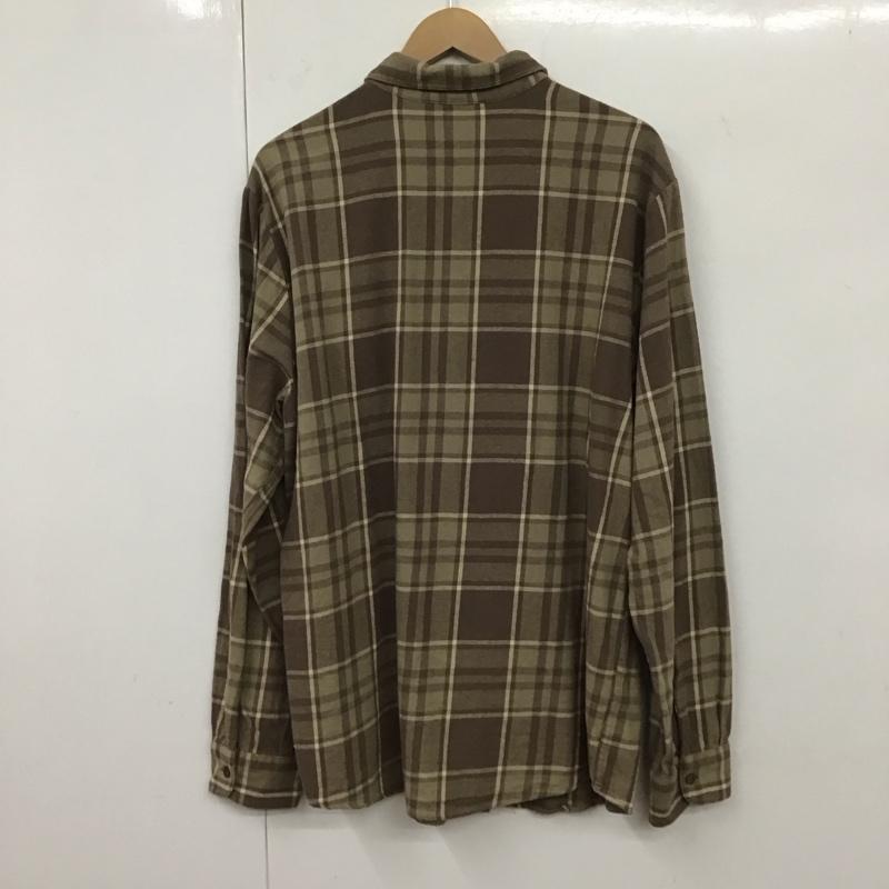 ボルコム VOLCOM シャツ、ブラウス 長袖 長袖シャツ チェックシャツ カラーシャツ XL チェック 茶 / ブラウン /  メンズ USED 古着 中古 10131511