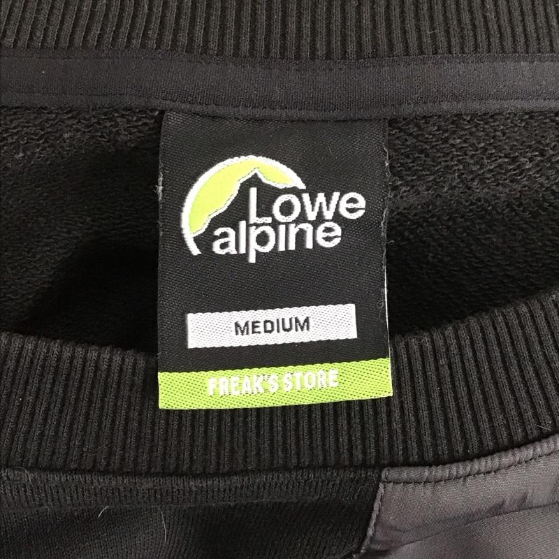 ロウアルパイン Lowe alpine トレーナー 長袖 長袖トレーナー スウェット クルーネック プルオーバー M ロゴ、文字 黒 / ブラック /  メンズ USED 古着 中古 10138739