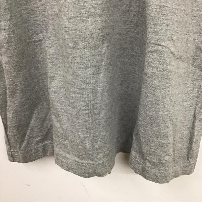 クッシュマン CUSHMAN Tシャツ 半袖 半袖カットソー ヘンリーネックカットソー プリントTシャツ M 無地 灰 / グレー /  メンズ USED 古着 中古 10131506