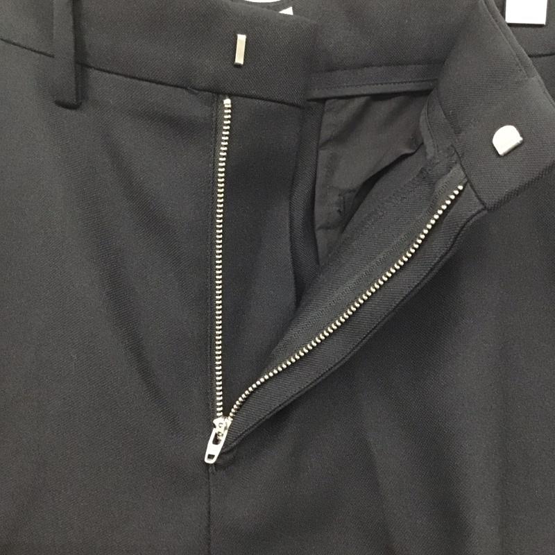 ビームス BEAMS パンツ スラックス スラックスパンツ ワイドパンツ センタータックパンツ ストレッチ M 無地 黒 / ブラック /  メンズ USED 古着 中古 10141518