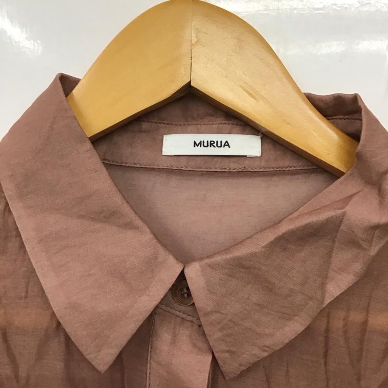 ムルーア MURUA シャツ、ブラウス 長袖 シアーシャツ FREE 無地 茶 / ブラウン /  レディース USED 古着 中古 10130873