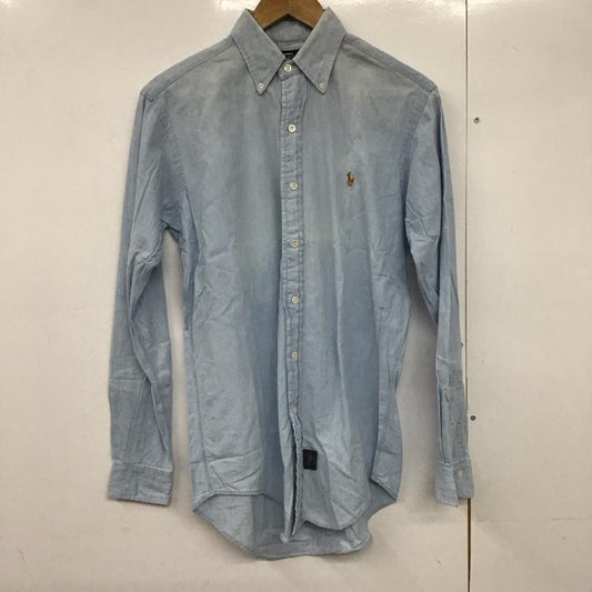 ポロバイラルフローレン Polo by RALPH LAUREN シャツ、ブラウス 長袖 長袖シャツ 無地シャツ カラーシャツ ボタンダウンシャツ デニムシャツ S ロゴ、文字 水色 / ライトブルー /  メンズ USED 古着 中古 10141506