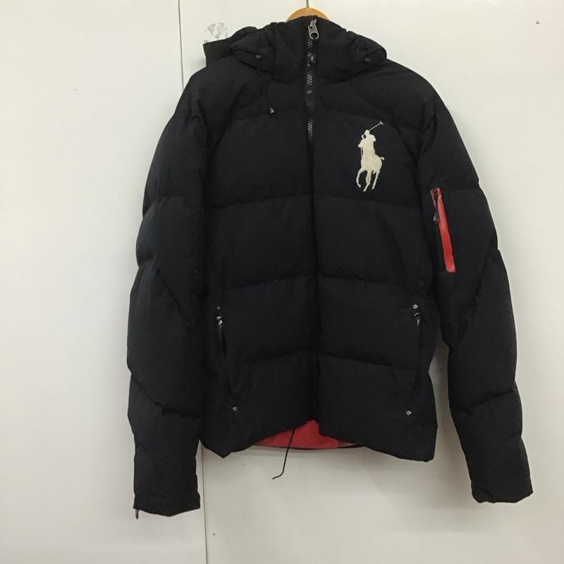 ポロラルフローレン POLO RALPH LAUREN ジャケット、上着 ジャンパー、ブルゾン ジップアップジャケット ダウンジャケット アウター L ロゴ、文字 黒 / ブラック /  メンズ USED 古着 中古 10129077