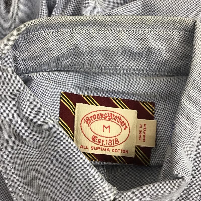 ブルックスブラザーズ BROOKS BROTHERS シャツ、ブラウス 長袖 長袖シャツ カラーシャツ ポケットシャツ 長袖カットソー M 無地 水色 / ライトブルー /  メンズ USED 古着 中古 10112778
