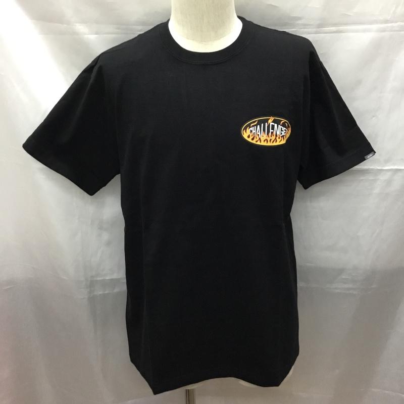 チャレンジャー CHALLENGER Tシャツ 半袖 CLG-TS 021-027 Fire Tee タグ付き L ロゴ、文字 黒 / ブラック /  メンズ USED 古着 中古 10109677